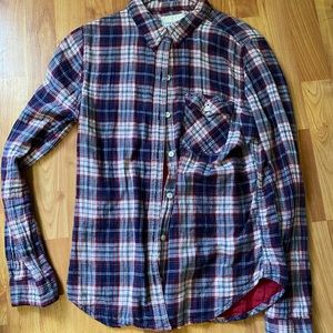 Blue red white flannel